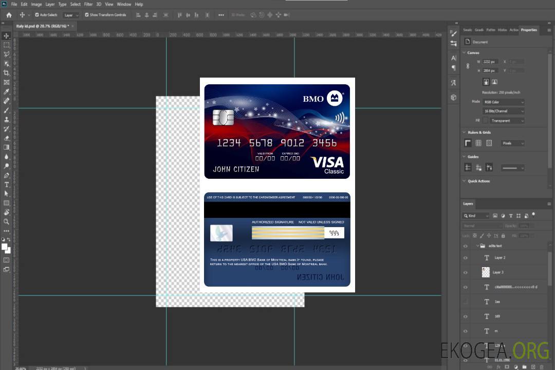Carte Visa Classique USA BMO Banque de Montréal template Carte Visa Classique USA BMO Banque de Montréal template